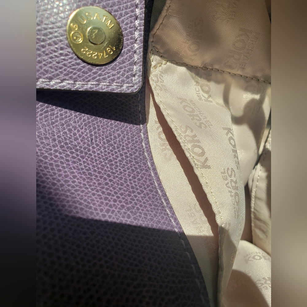 Michael Kors Purple Satchel Leather Bag - Picture 11 of 12